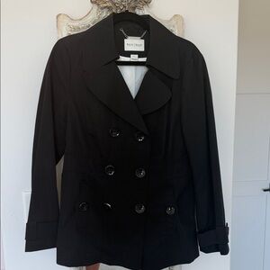 White House Black Market Classic Black Pea Coat